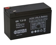 Аккумулятор для ИБП General Security GS 7.2-12 7,2А/ч-12V для UPS EN зажим (FASTON) 151x66x100