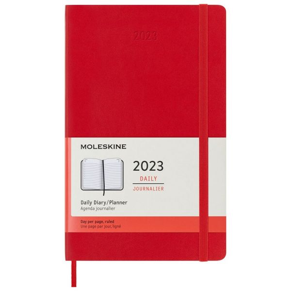 Ежедневник Moleskine CLASSIC SOFT Large датированный 200 л в линейку красный