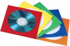 Конверт HAMA H-78367 для CD/DVD бумажные с прозрачным окошком 25 шт. 5 цветов