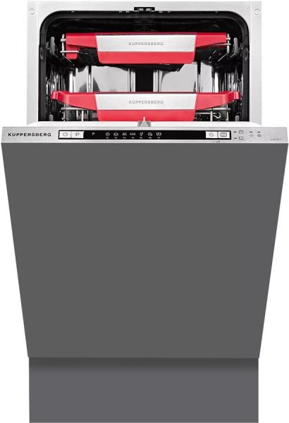 Встраиваемая посудомоечная машина Kuppersberg GLM 4575 узкая, серый